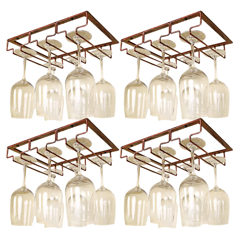 Metal Hanging Glass & Stemware Holder Industrial Single Rail Glass Rack