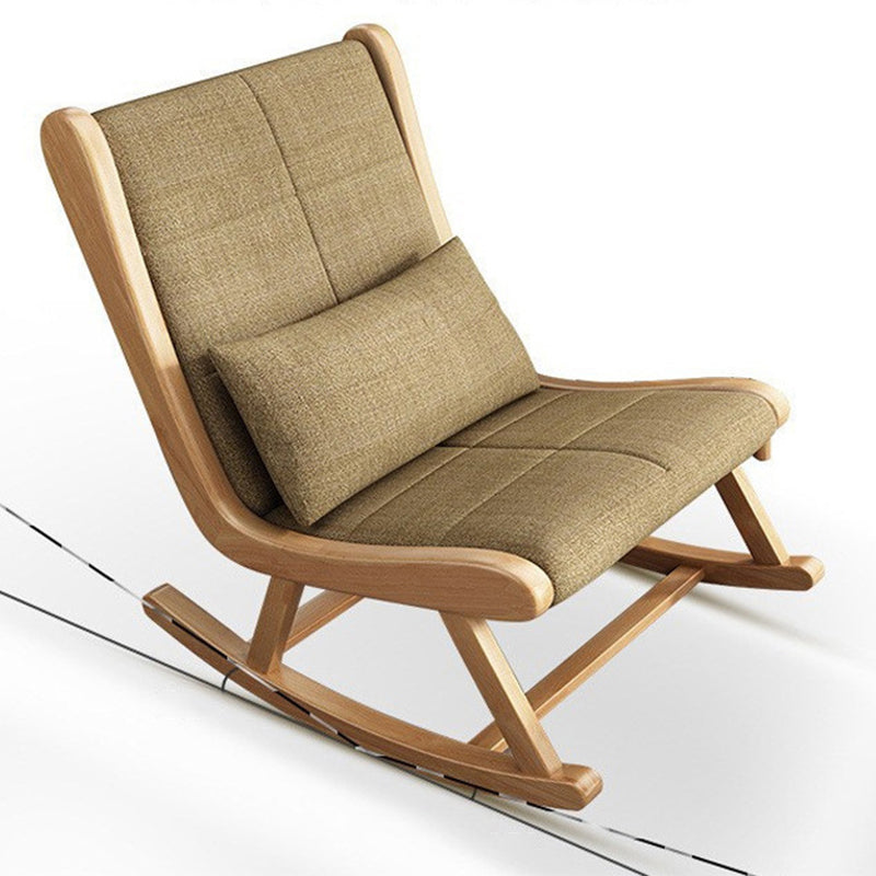 Modern Rocking Chair Solid Color Indoor Rocker Chair with Wood Legs