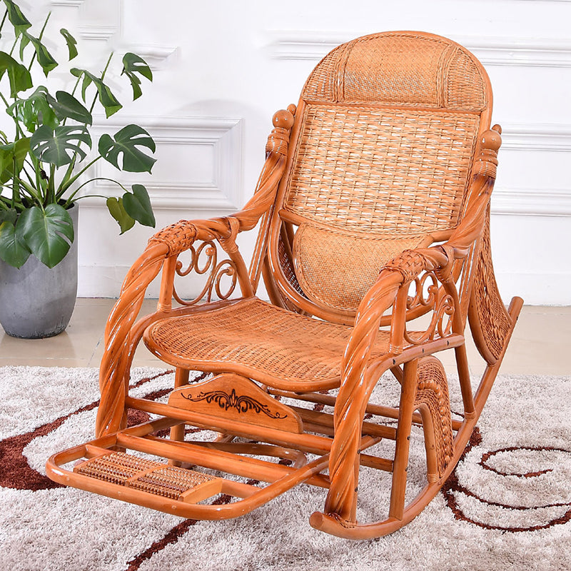 Antique Modern Rocking Chair Rattan Rocker Chair for Drawing Room