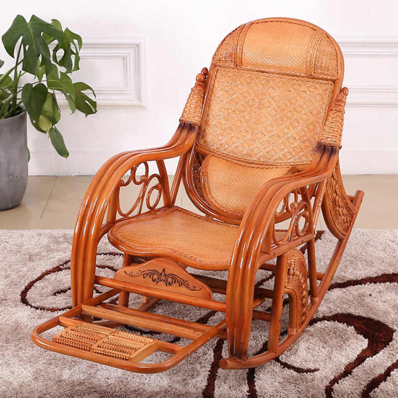 Antique Modern Rocking Chair Rattan Rocker Chair for Drawing Room