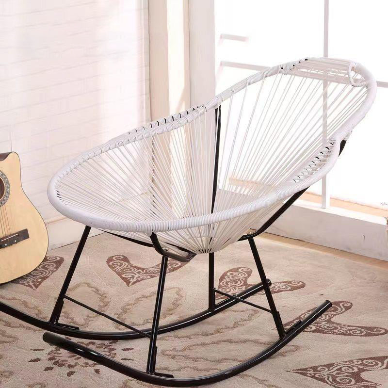 Modern Woven Rope Rocking Chair with Light Legs Rocker Chair