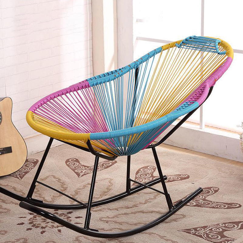 Modern Woven Rope Rocking Chair with Light Legs Rocker Chair