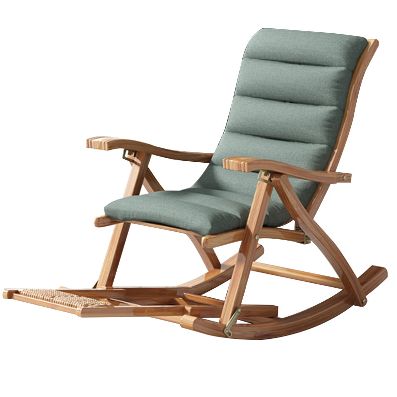 Modern Wood Rocking Chair Folding with Cotton Cushion for Home Decor