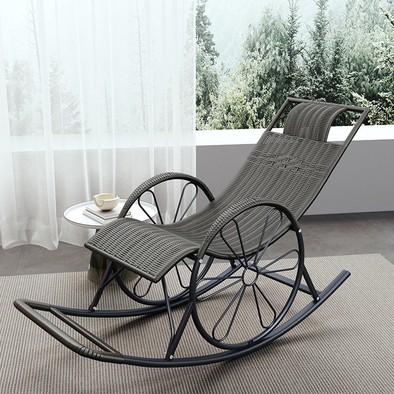 Modern Wicker Rocking Chair Reclining Rocker Chair for Living Room