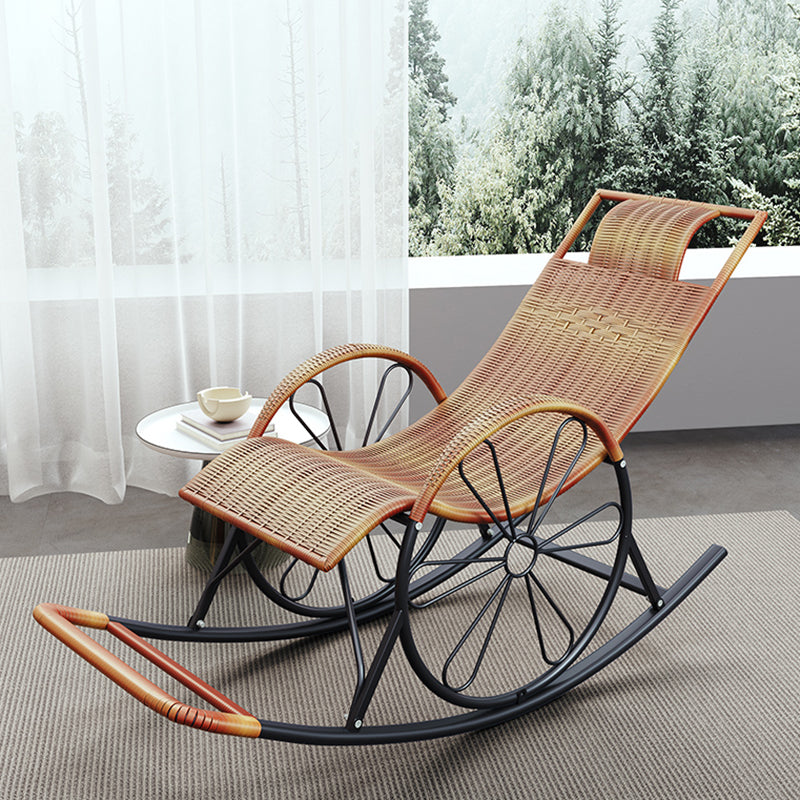 Modern Wicker Rocking Chair Reclining Rocker Chair for Living Room