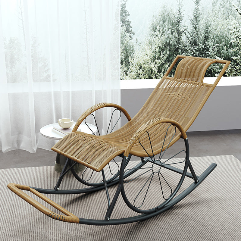 Modern Wicker Rocking Chair Reclining Rocker Chair for Living Room