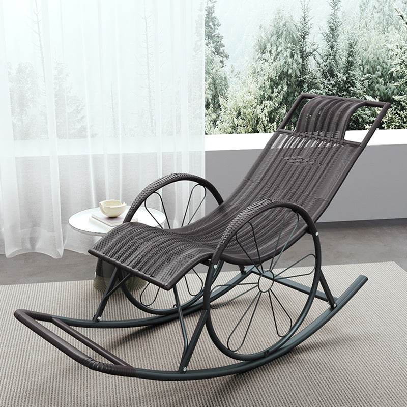 Modern Wicker Rocking Chair Reclining Rocker Chair for Living Room