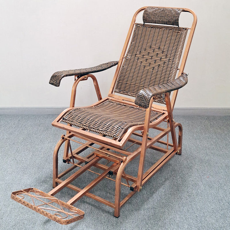 Modern Rattan Chair Solid  Color Rocker Chair with Metal Legs