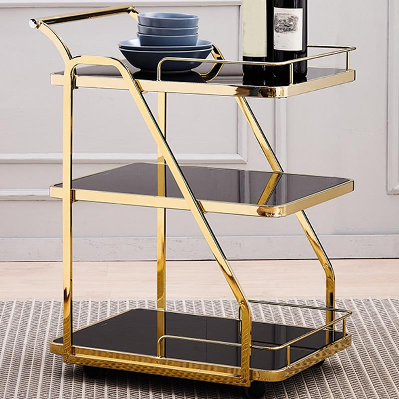 33.07" High Modern Style Prep Table Rolling Metal Prep Table for Home