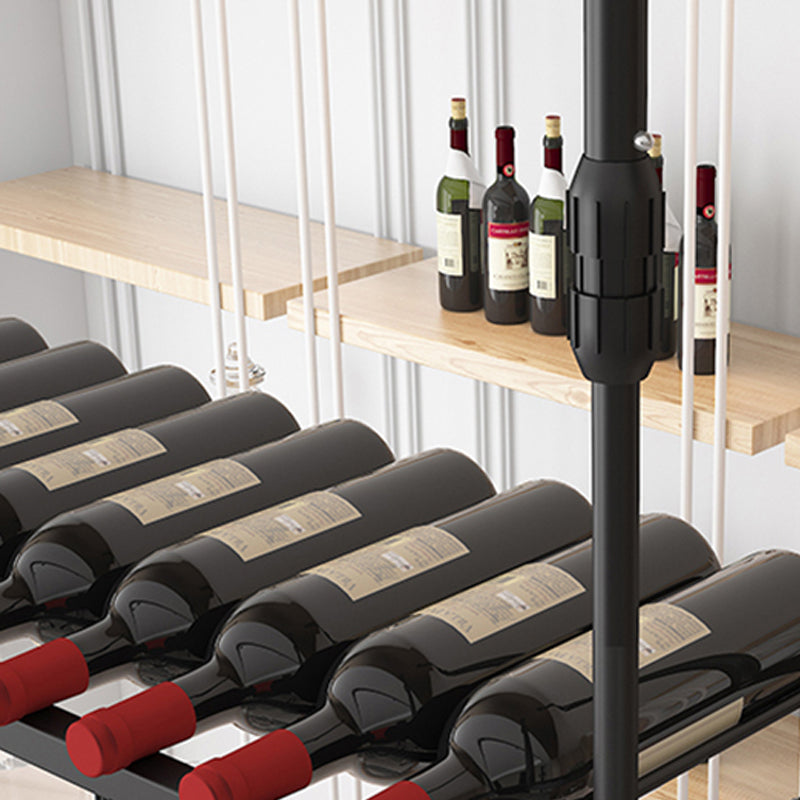 Modern Iron Wine Bottle & Glass Rack Hanging Adjustable Wine Rack Kit