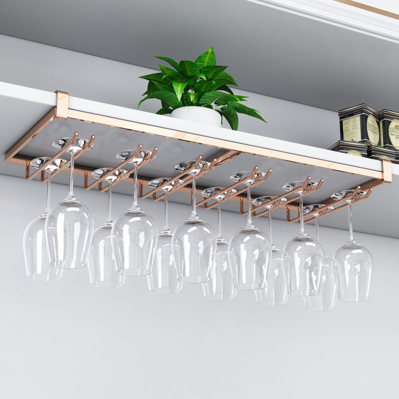 Modern Metal Glass & Stemware Holder Hanging Wine Glass Rack for Kitchen