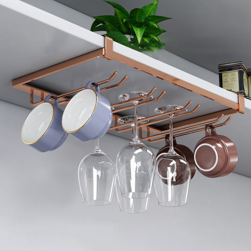 Modern Metal Glass & Stemware Holder Hanging Wine Glass Rack for Kitchen