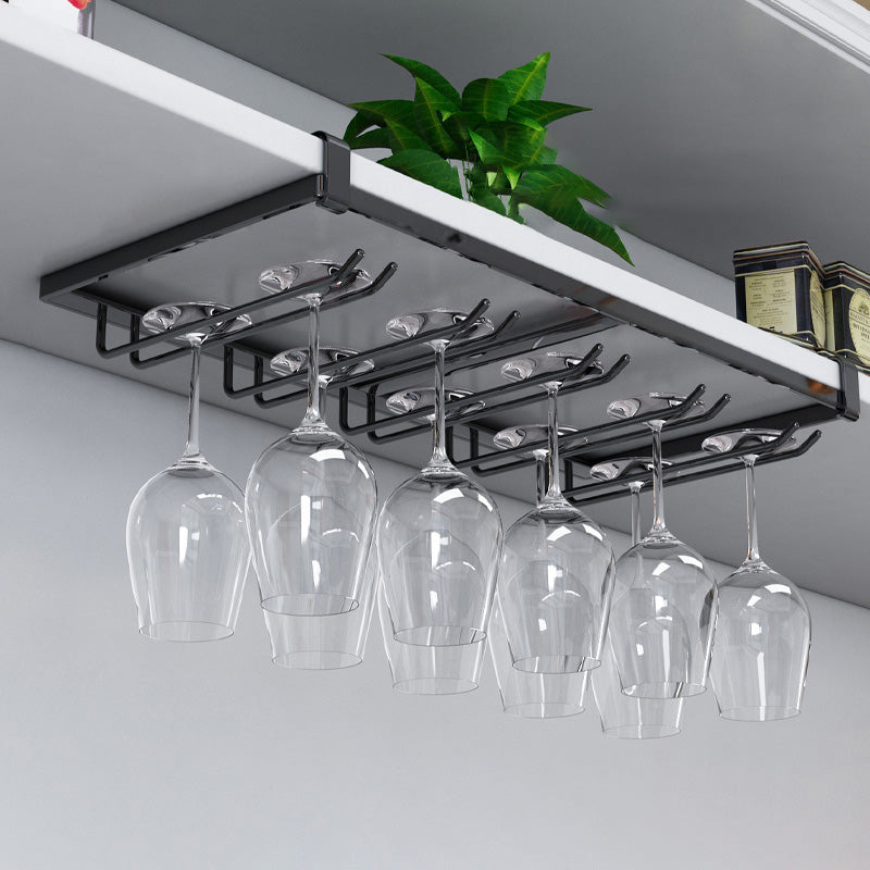 Modern Metal Glass & Stemware Holder Hanging Wine Glass Rack for Kitchen