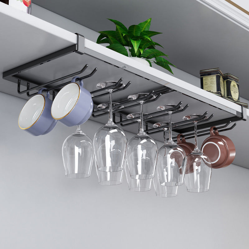 Modern Metal Glass & Stemware Holder Hanging Wine Glass Rack for Kitchen