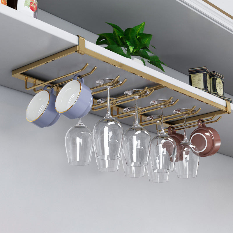 Modern Metal Glass & Stemware Holder Hanging Wine Glass Rack for Kitchen