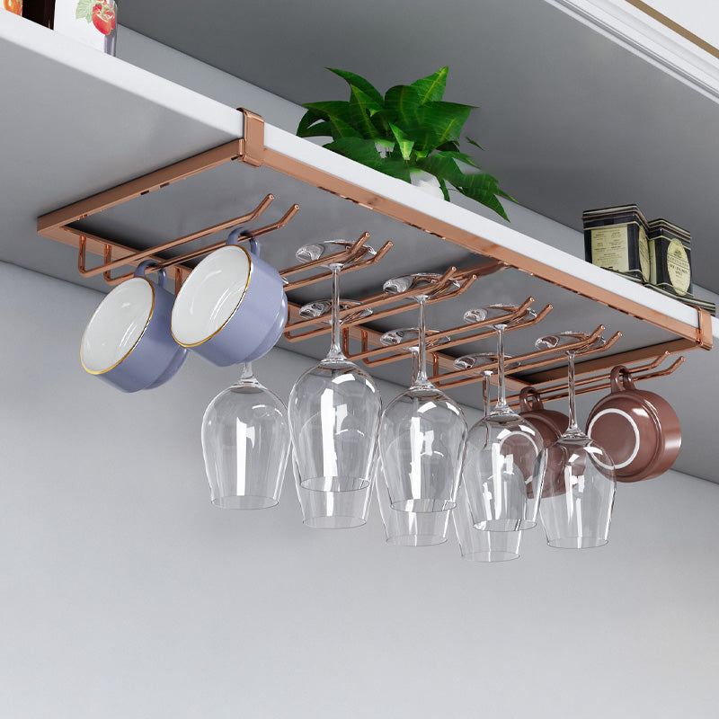 Modern Metal Glass & Stemware Holder Hanging Wine Glass Rack for Kitchen