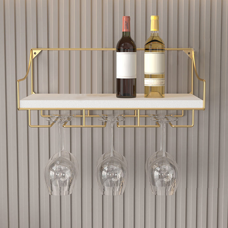 Modern Metal Wine Holder Rack 16.9" x 9" x 7" Wall Mounted Wine Jail with Shelf