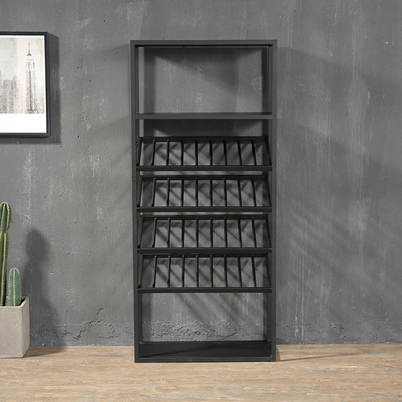 70"H Metal Floor Wine Bottle & Glass Rack Industrial Wine Rack