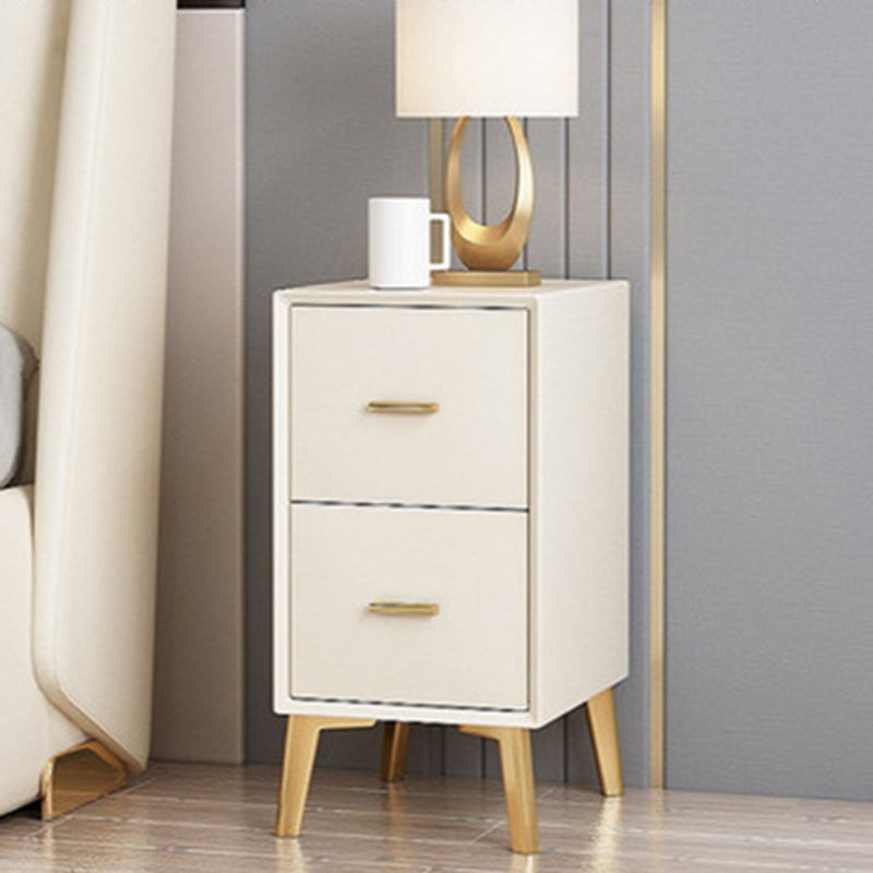 19.69" Tall 2-drawer Night Table Solid Wood Accent Bed Nightstand