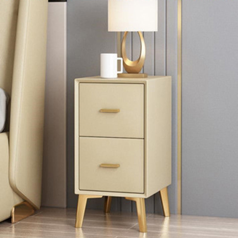 19.69" Tall 2-drawer Night Table Solid Wood Accent Bed Nightstand