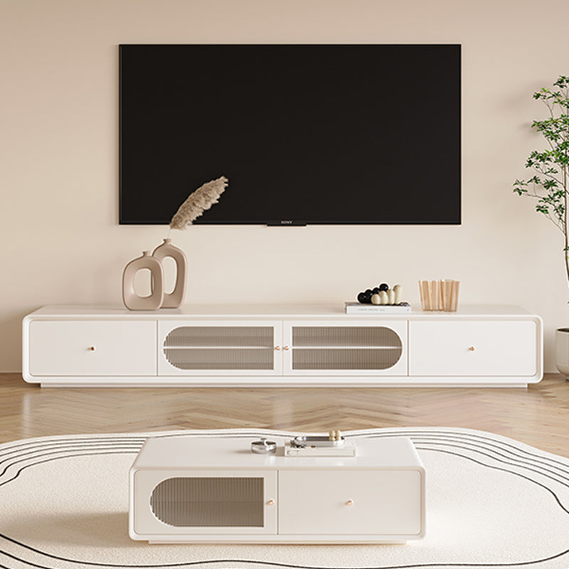 Contemporary TV Console Wooden TV Stand with Drawers for Living Room