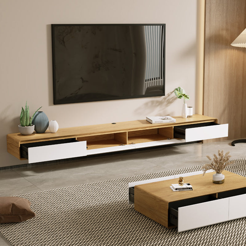 9"H Floating TV Console Modern TV Stand with Drawers for Living Room