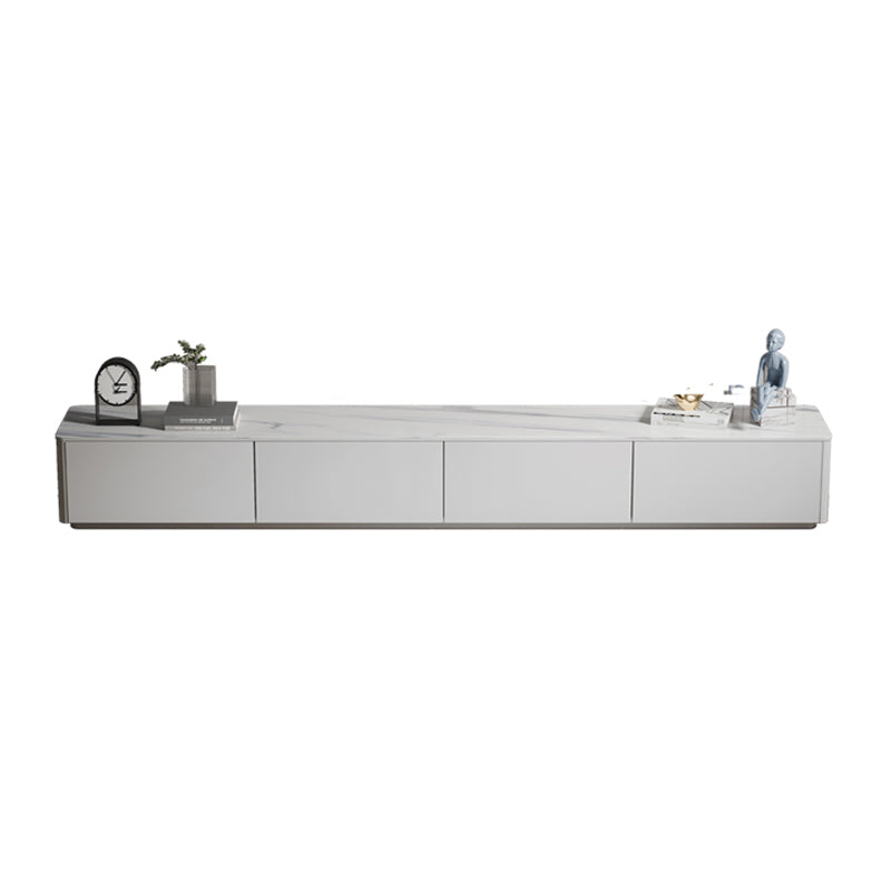 White TV Stand Contemporary TV Console with Drawers for Living Room