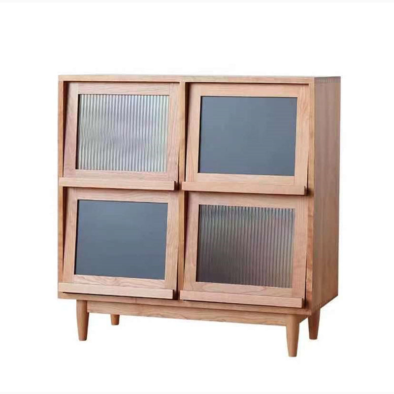 Four Doors Dining Server 36.5"H Simple Style Wood Frame Buffet Server for Dining Room