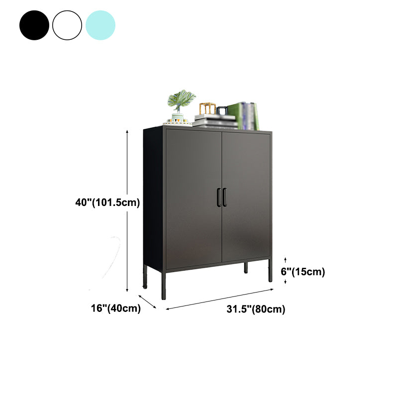 40"H Modern Style Buffet Server Metal Frame 2 Doors Dining Server for Kitchen