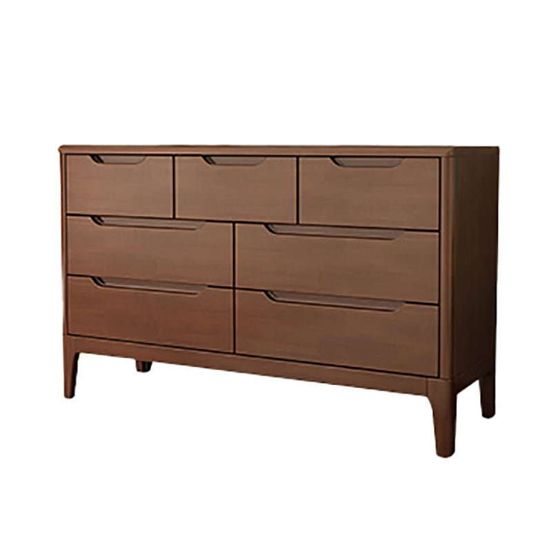 Rubber Wood Living Room Sideboard Cabinet Modern Buffet Server Cabinet with Drawers