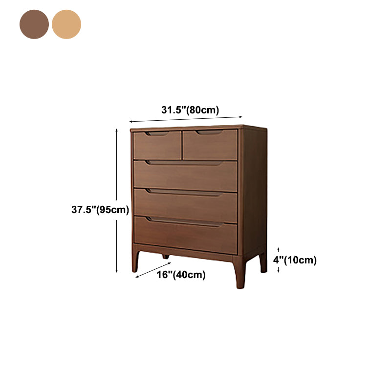 Rubber Wood Living Room Sideboard Cabinet Modern Buffet Server Cabinet with Drawers