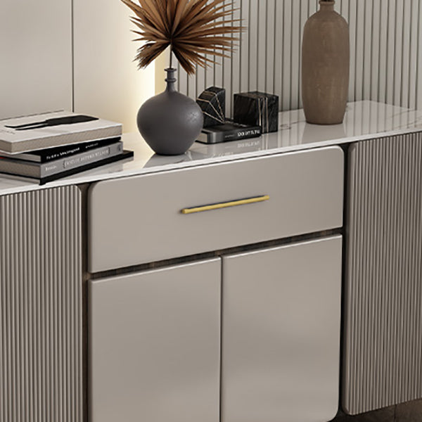 Artificial Wood Dining Room Sideboard Cabinet Modern Credenza with Drawer and Storage