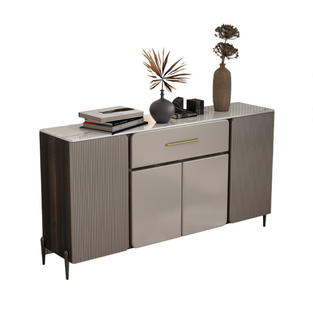 Artificial Wood Dining Room Sideboard Cabinet Modern Credenza with Drawer and Storage