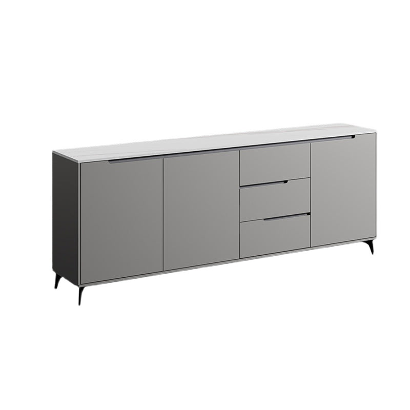 Glam Style Side Board Sintered Stone Top Sideboard with Door and Drawer for Home Use