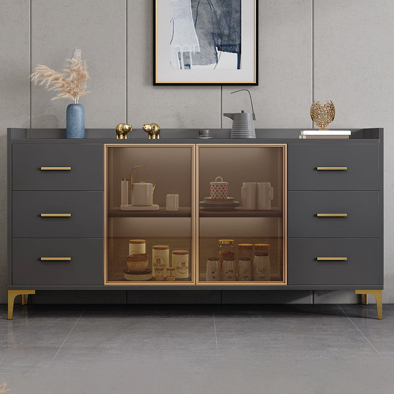 Contemporary Sideboard Wood Drawers Cabinets Included Kitchen Cabinets