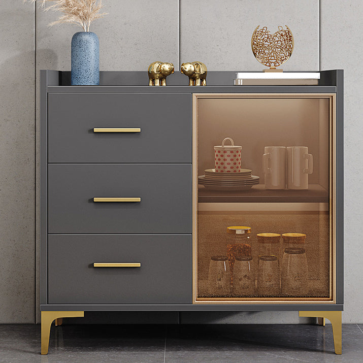 Contemporary Sideboard Wood Drawers Cabinets Included Kitchen Cabinets