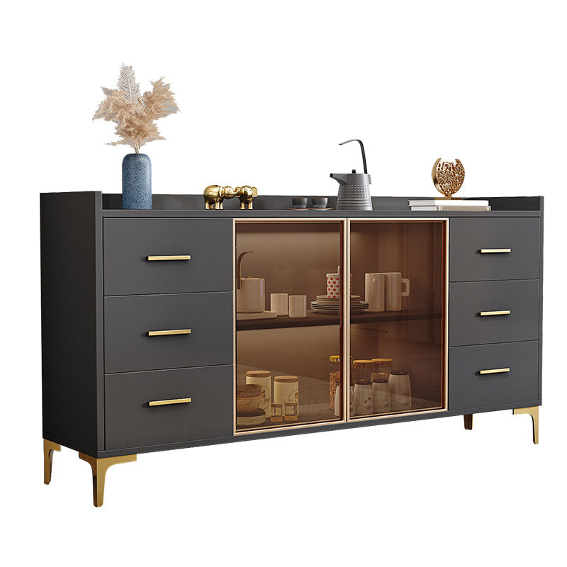 Contemporary Sideboard Wood Drawers Cabinets Included Kitchen Cabinets