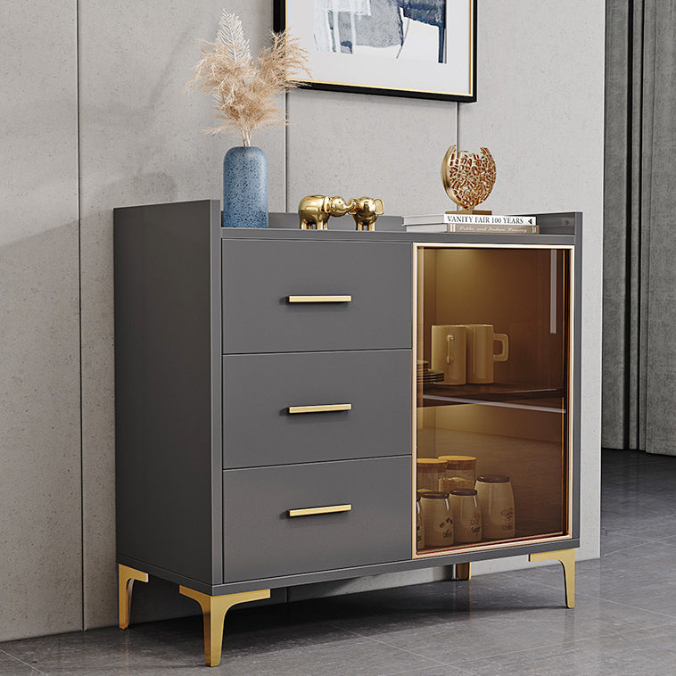 Contemporary Sideboard Wood Drawers Cabinets Included Kitchen Cabinets