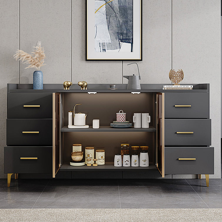 Contemporary Sideboard Wood Drawers Cabinets Included Kitchen Cabinets