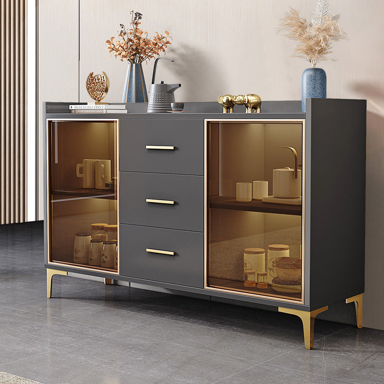 Contemporary Sideboard Wood Drawers Cabinets Included Kitchen Cabinets