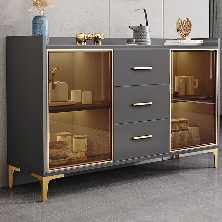 Contemporary Sideboard Wood Drawers Cabinets Included Kitchen Cabinets