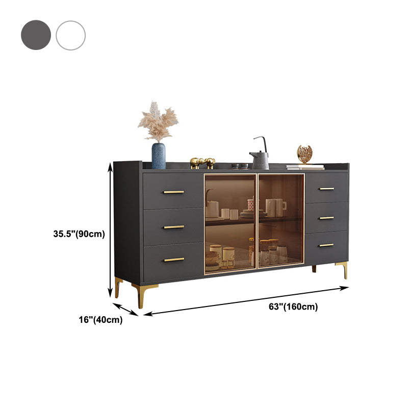 Contemporary Sideboard Wood Drawers Cabinets Included Kitchen Cabinets