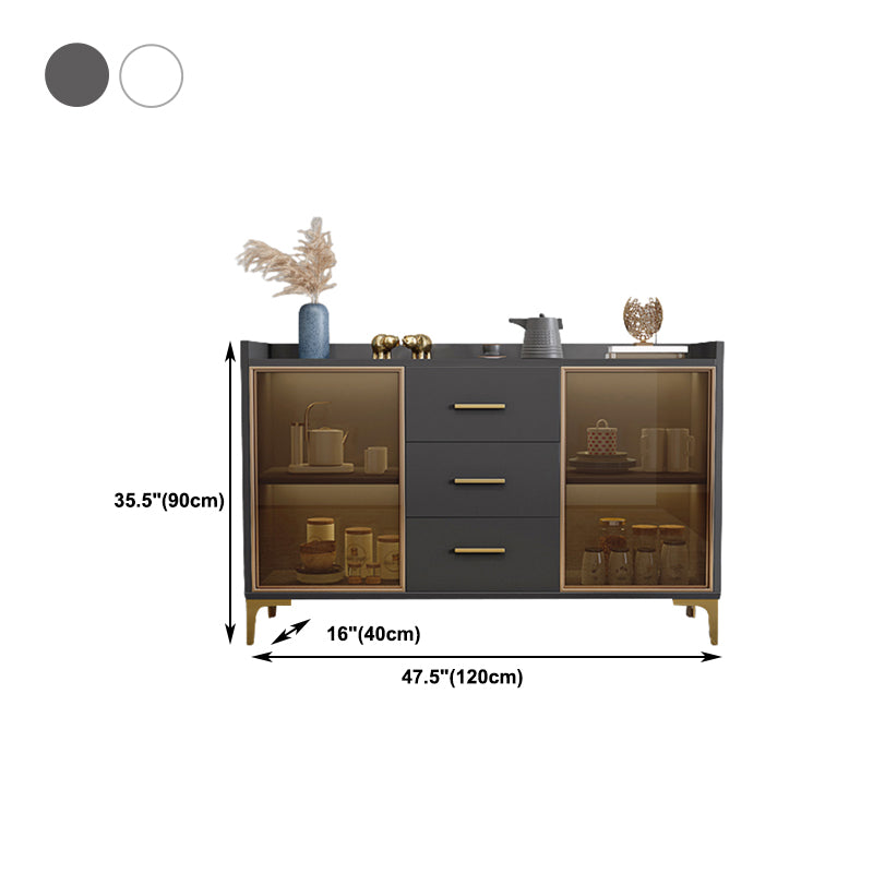 Contemporary Sideboard Wood Drawers Cabinets Included Kitchen Cabinets