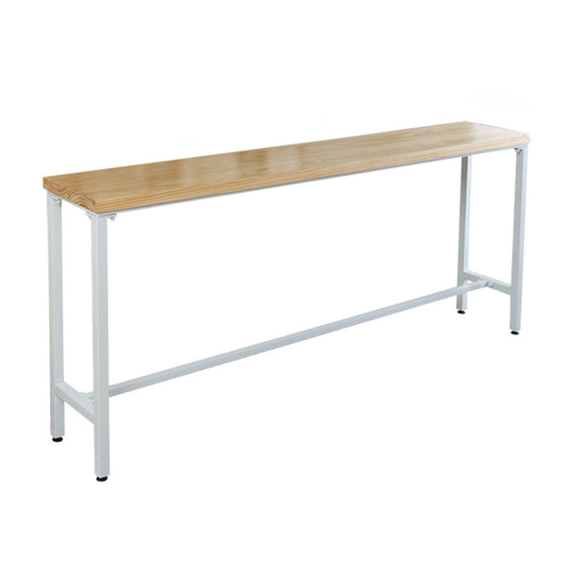 Modern Style Pub Table Solid Wood Rectangle Bar Table in Natural