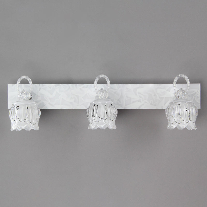 2 / 3 / 4 - Light Bathroom Light Fixture Adjustable Metal and Glass Shade Bath Sconce