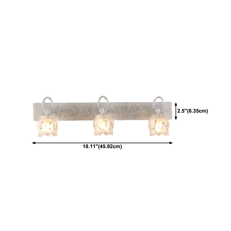 2 / 3 / 4 - Light Bathroom Light Fixture Adjustable Metal and Glass Shade Bath Sconce