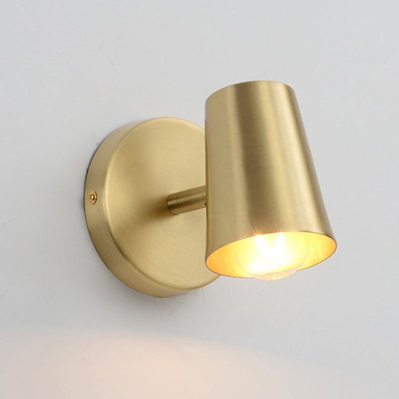 Metal Geometric Wall Sconce Modern Multi-Lights Mirror Wall Lighting Fixture in Brass