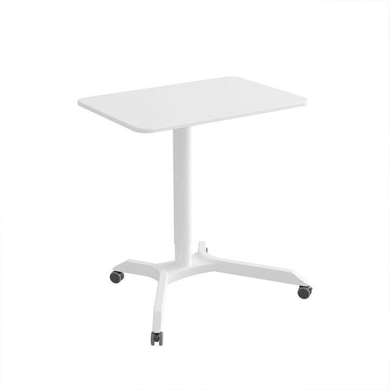 Curved Contemporary Standing Desk Adjustable Desk with Caster Wheels 27.6"L x 18.9"W