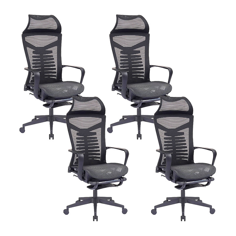 Modern Fixed Arms Office Chair Ergonomic Breathable AirGrid  Chair