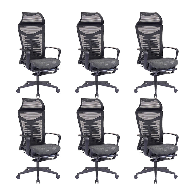 Modern Fixed Arms Office Chair Ergonomic Breathable AirGrid  Chair